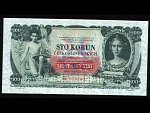 100 Ks 10.1.1931 s přetiskem, série Nc, 2x perf. SPECIMEN, skrt perem