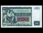 1000 Ks 25.5.1934 s přetiskem, série J, 2x perf. SPECIMEN