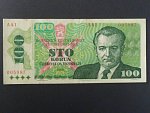 100 Kčs 1989 série A 41, vzácně se vyskytující vysoká série
