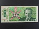 100 Kčs 1989 s. A 53, vzácně se vyskytující vysoká série