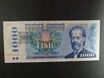 1000 Kč 1985 s. U 09, kolek tištěný, Baj. CZ 3b, Pi. 3