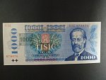 1000 Kč 1985 s. U 12, kolek tištěný, Baj. CZ 3b, Pi. 3