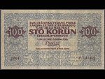 100 Kč 15.4.1919, serie 0004, 1x slabý přehyb