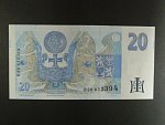 20 Kč 1994 s. B 26 proužek vlevo, Baj. CZ 10b, Pi. 10b