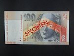 100 Sk 1.7.1996 serie D 00000000, anulát číslo 696 s pretiskem SPECIMEN, Ba. SK 8b, Pi. 25s