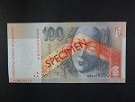 100 Sk 1.7.1996 serie D 00000000, anulát číslo 654 s pretiskem SPECIMEN, Ba. SK 8b, Pi. 25s