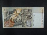 500 Sk 1.10.1993 serie F, 2x vodorovně perf. SPECIMEN, Ba. SK 9a, Pi. 23s