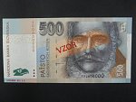 500 Sk 10.7.2006 serie F 00000000, anulát číslo 696 s přetiskem VZOR, Baj. SK 16b, Pi. 46s