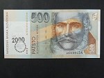 chybotisk - 500 Sk 1.10.1993 s. A (2000), přítisk Bi-milénium, velký posun přítisku šikmo dolů