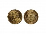 Švýcarsko - 20 Frank 1915 B, 6,451g, Au 0.900