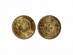 Švýcarsko - 20 Frank 1927 B, 6,451g, Au 0.900