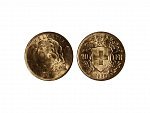 Švýcarsko - 20 Frank 1935 LB, 6,451g, Au 0.900