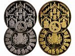 Mincovňa Kremnica, zlatá a stříbrná medaile Galerie českých králů, Au 0,986, 87,5g, průměr 60mm, náklad 33ks, Ag 0,925, 141g, průměr 60mm, náklad 33ks, společná etue, certifikát