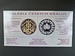 Mincovňa Kremnica, zlatá a stříbrná medaile Galerie českých králů, Au 0,986, 87,5g, průměr 60mm, náklad 33ks, Ag 0,925, 141g, průměr 60mm, náklad 33ks, společná etue, certifikát