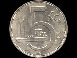 5 Kč 1928 typ A dlouhá vlnka