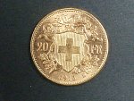 Švýcarsko - 20 Frank 1915 B, 6,451g, Au 0.900