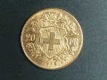 Švýcarsko - 20 Frank 1912 B, 6,451g, Au 0.900