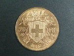 Švýcarsko - 20 Frank 1897 B, 6,451g, Au 0.900