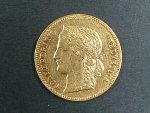 Švýcarsko - 20 Frank 1895 B, 6,451g, Au 0.900