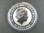 30 Dollars - 1 Kg Ag -  Kookaburra 2017, kvalita proof, Ag 999/1000, 1000g, etue