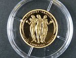 2007, Česká mincovna, zlatá medaile Tři Grácie, Au 0,986, 3,49g, náklad 500 ks, etue