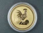100 Dollars - 1 Oz (31,1050g)  Au - Rok kohouta 2005, kvalita proof,  etue