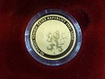 2003, Česká mincovna, zlatá medaile Václav Havel 10.let ČR, Au 0,999,9, 7,78g, náklad 500 ks, etue, certifikát