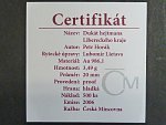2006, Česká mincovna, zlatá medaile dukát hejtmana Libereckého kraje, Au 0,986,1, 3,49g, náklad 500 ks, etue, certifikát