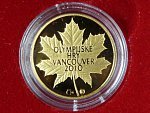 2010, Česká mincovna, zlatá medaile OH Vancouver, Au 0,999,9, 7,78g, náklad 500 ks, etue