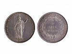 Itálie - Ferdinand V. 1835-1848, 5 Lira1848 M stojící Italie, Revoluční vláda v Miláně