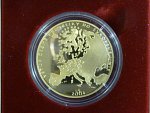 2004, Česká mincovna, Vladimír Opl - zlatá medaile Vstup ČR do EU, Au 0,999, 31,1g (1 UNZ), průměr 37mm, náklad 200 ks číslovaná na hraně č. 107, etue, certifikát