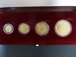 Sada zlatých mincí Koruna česká, 1000 , 2500 , 5000 , 10000 Kč 1995, vše ve společné etui, karty ČNB k sadě nejsou, kvalita b.k.