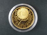 1999, Česká mincovna, zlatá medaile k uvítání roku 2000, Au 0,999,9, 7,78g, náklad 300 ks, certifikát