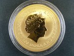 100 Dollars - 1 Oz (31,1050g)  Au - Rok opice 2004, kvalita proof,  etue