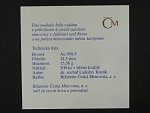 1997, pamětní medaile s motivem 10 Kč, Au 999,9, 15,56g, náklad 500ks, certifikát, etue, kvalita b.k.