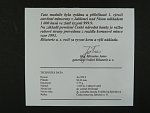 1994, pamětní medaile s motivem 1 Kč, Au 999,9, 7,78g, náklad 1000ks, certifikát, etue, kvalita b.k.