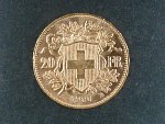 Švýcarsko - 20 Frank 1930 B, 6,451g, Au 0.900