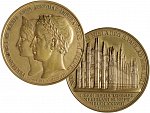 Ferdinand V. 1835-1848 - AE Medaile 1838 na korunovaci v Miláně a jeho manželky Marie Anny, Haus. 37