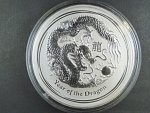 30 Dollars - 1 Kg Ag - Rok draka 2012, kvalita proof, Ag 999/1000, 1000g, etue
