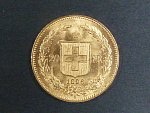 Švýcarsko - 20 Frank 1896 B, 6,451g, Au 0.900
