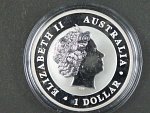 1 Dollars - 1 Oz (31,1050g)  Ag - Kookaburra 2012, kvalita proof, Ag 999/1000, etue