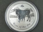 1 Dollars - 1 Oz (31,1050g)  Ag - Rok buvola 2009, kvalita proof, Ag 999/1000, etue