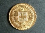 Švýcarsko - 20 Frank 1886, 6,451g, Au 0.900