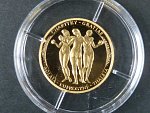 2007, Česká mincovna, zlatá medaile Tři Grácie, Au 0,986, 3,49g, náklad 500 ks, etue
