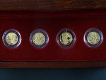 2009, Česká mincovna, zlatá medaile sada 4ks Rudolf II. Au 0,999,9, 4x 3,11g, náklad 400 ks, etue, certifikát
