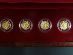 2009, Česká mincovna, zlatá medaile sada 4ks Rudolf II. Au 0,999,9, 4x 3,11g, náklad 400 ks, etue, certifikát