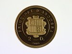 2 Dináry 2009, Frederyk Chopin, Au 0.999, 1 g., průměr 13,92 mm.