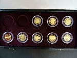 sada 8ks pamětních mincí 2000 Kč Deset století architektury ve společné etui, mimo dvou prvních mincí, certifikáty, bezvadný stav, PROOF