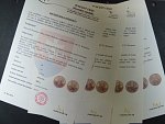 Jubilejní Svatováclavské dukáty 2015 - 1 + 2+ 5 + 10 Dukát prvoražba návrhu Josefa Šejnosty z r. 1923, odvědčení o ryzosti z Puncovního úřadu, Au 986, 62,83g, náklad 90 ks číslovaných, č. 9