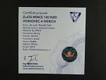 Niue Island, 100 Dollars 2015 Voskovec a Werich, Au 999,9, 92,2g, 2 OZ, náklad 200 ks, Česká mincovna, etue, certifikát